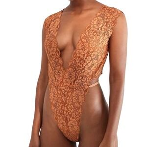 We are HAH Cut To The Chase Bodysuit Brown Sugar
